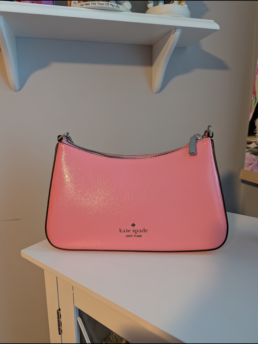 kate spade Pink Shoulder Bag with Silver Hardware